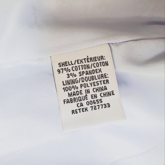 RW&CO light ice blue classic cotton blazer jacket size 2 fits XS pastel - Picture 13 of 16